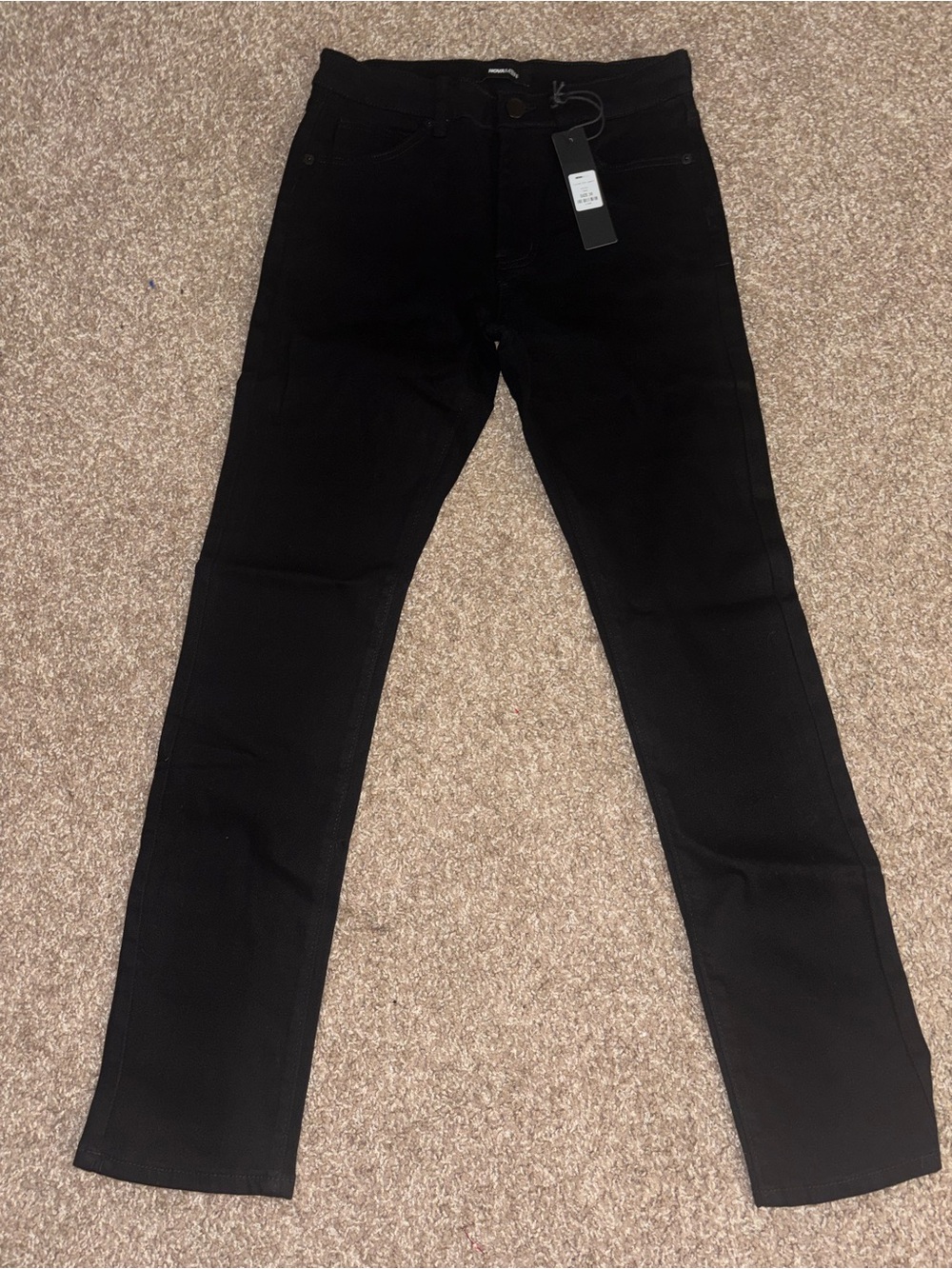 Fashion Nova Men's Black Slim Straight Jeans